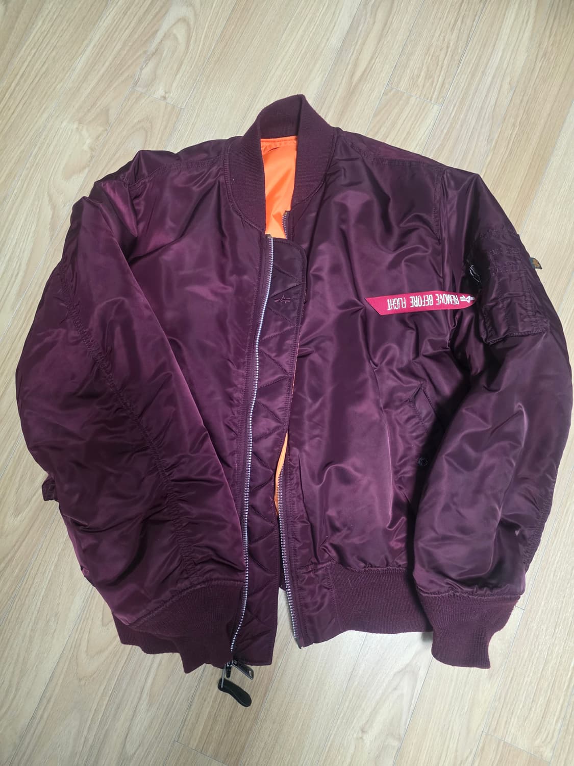 알파인더스트리 ma1 버건디 마룬 115사이즈 상품이미지1