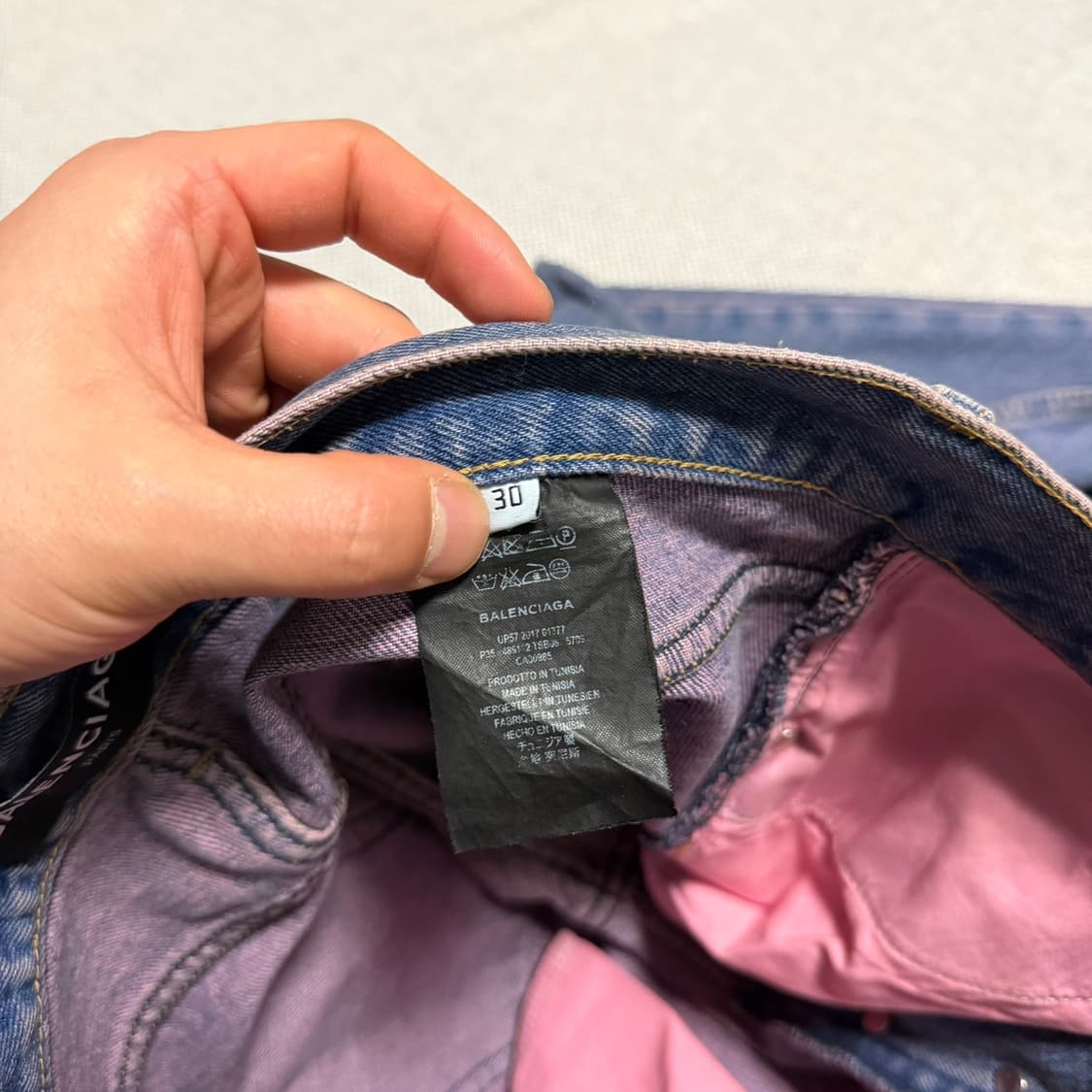 18ss 발렌시아가 핑크 중청 데님 팬츠 상품이미지6