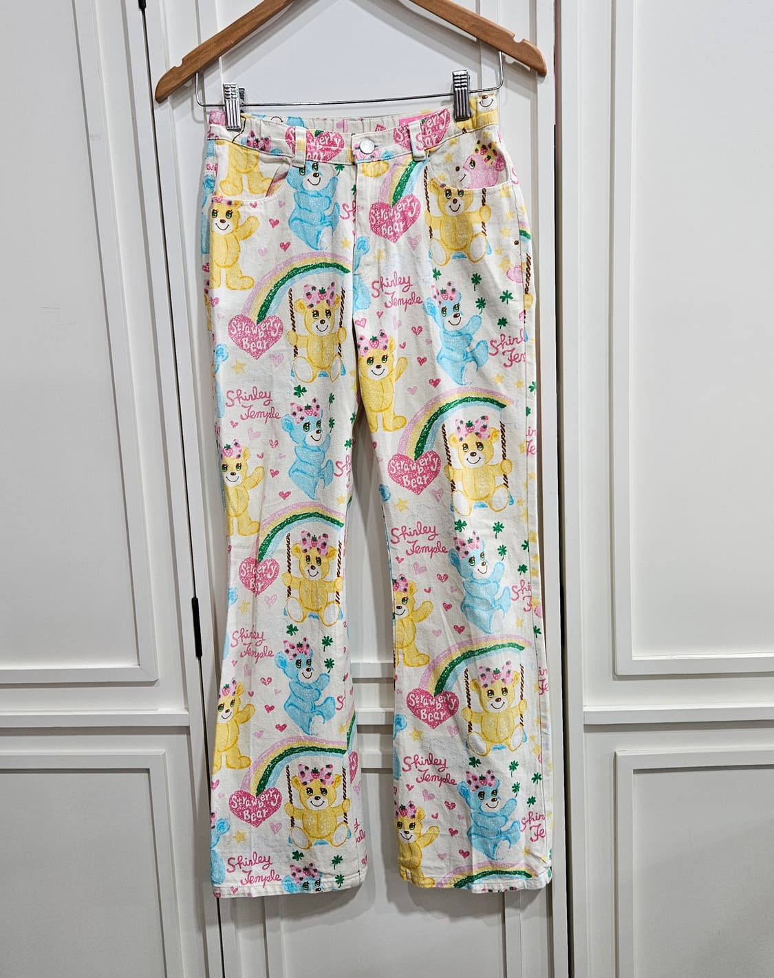 곰돌이 패턴 바지 상품이미지1