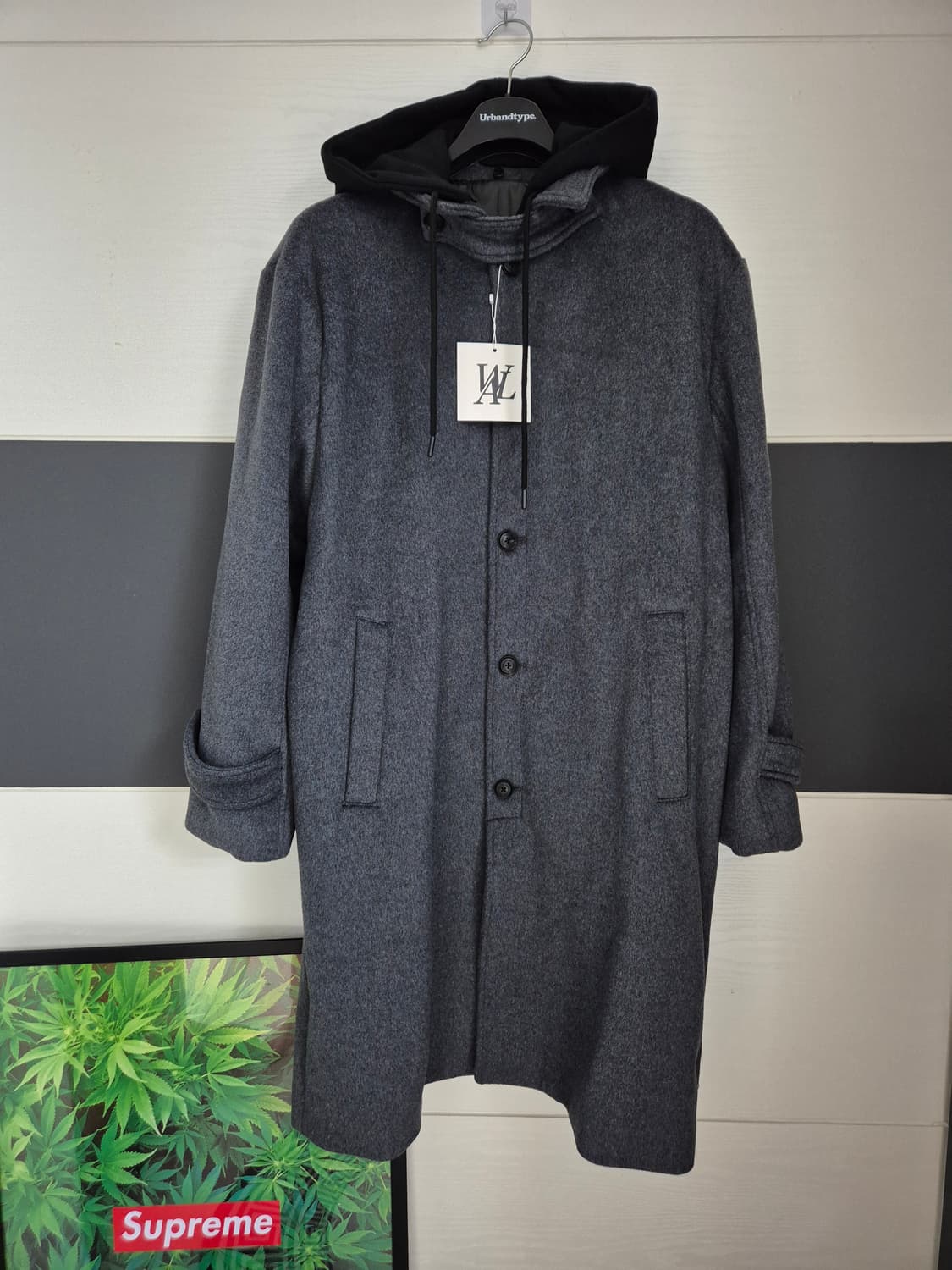 WOOALONG.우알롱.후드롱코트 상품이미지2