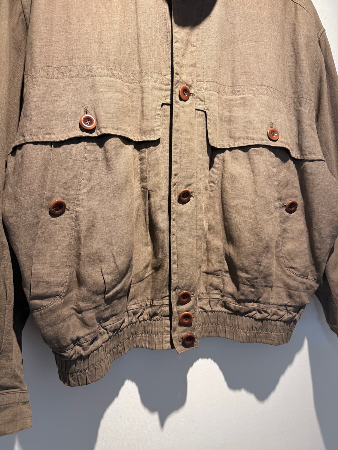 90s 'Solbiati' Linen Blouson Jacket 상품이미지2