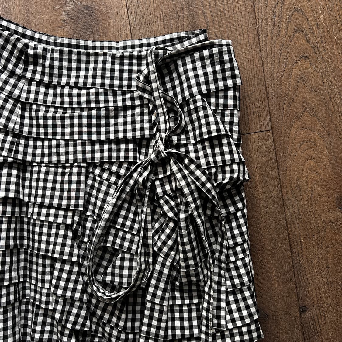 Ruffle Layer Gingham Check Skirt 상품이미지5