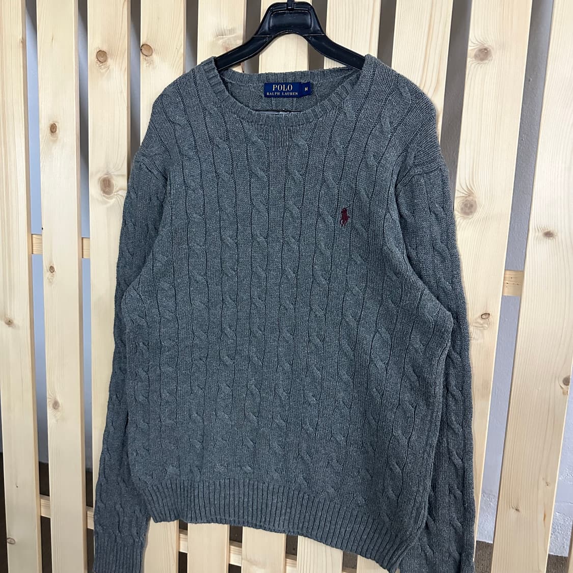 (M) 폴로 랄프로렌 그레이 케이블 니트 상품이미지2