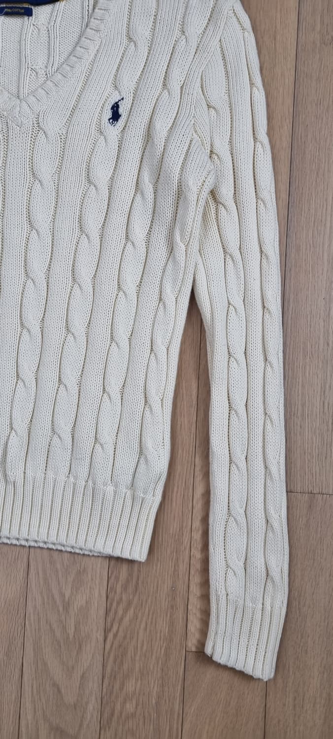 폴로랄프로렌 신형텍 V넥 피마코튼 니트 S _ 여성 상품이미지4