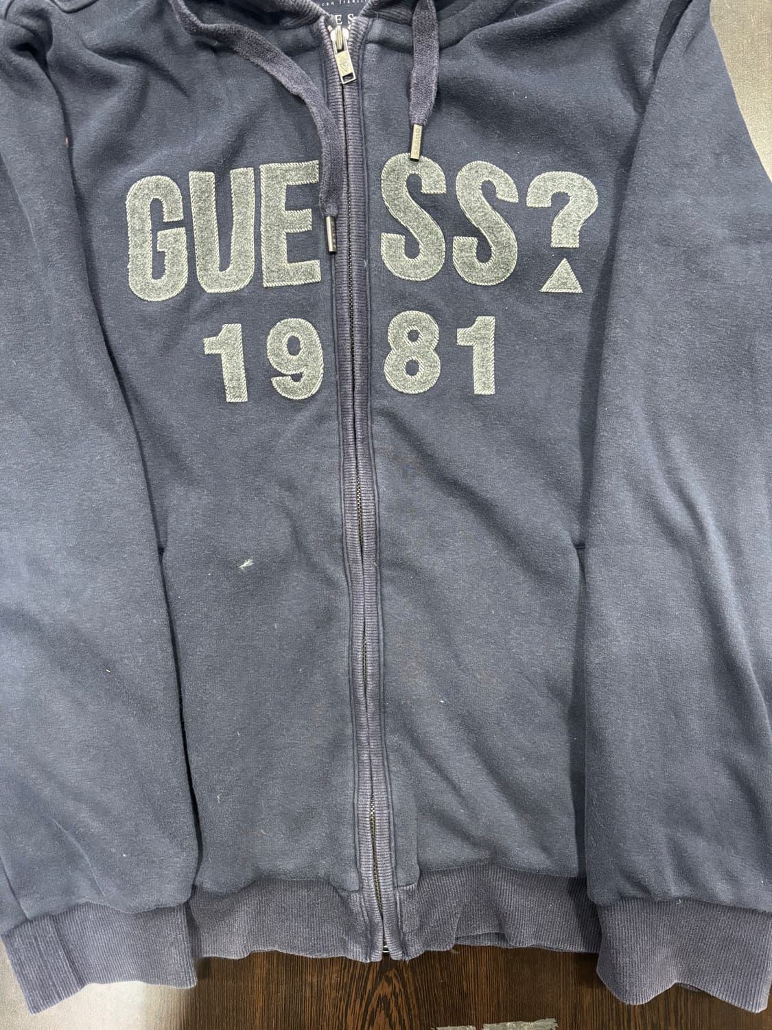 게스 1981 네이비 후드집업 상품이미지5