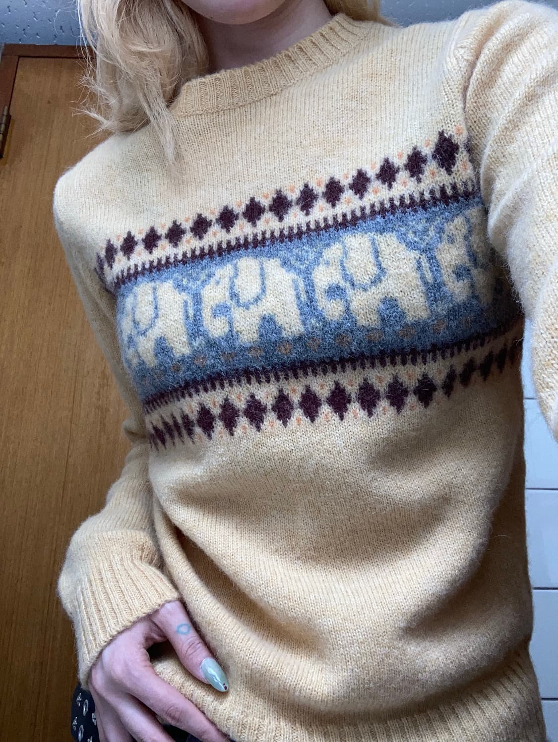 DUBAMBAM 코끼리 니트 상품이미지1