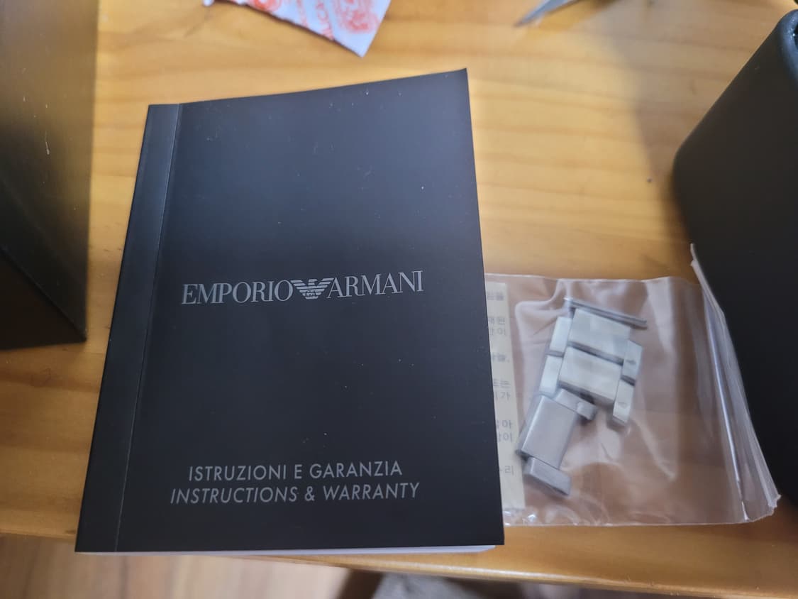 알마니 남성용 크로노 메탈시계(정품) 상품이미지5