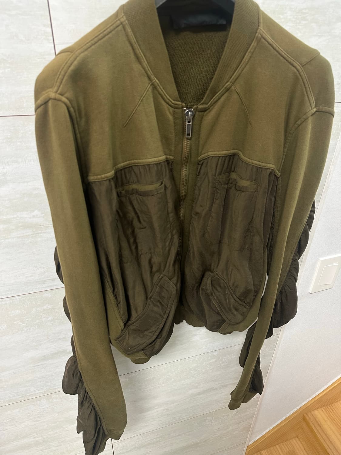 하이더아커만 봄버 카키 셔링 자켓 XL  상품이미지2