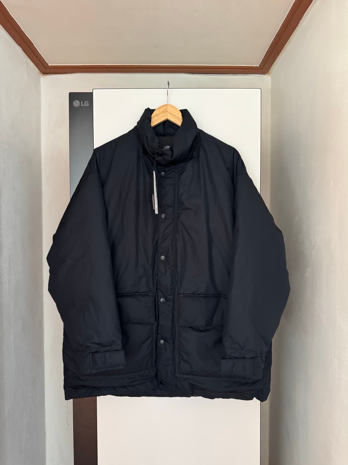 포터 클래식 쉰 나일론 다운자켓 패딩 블랙 2 상품이미지1