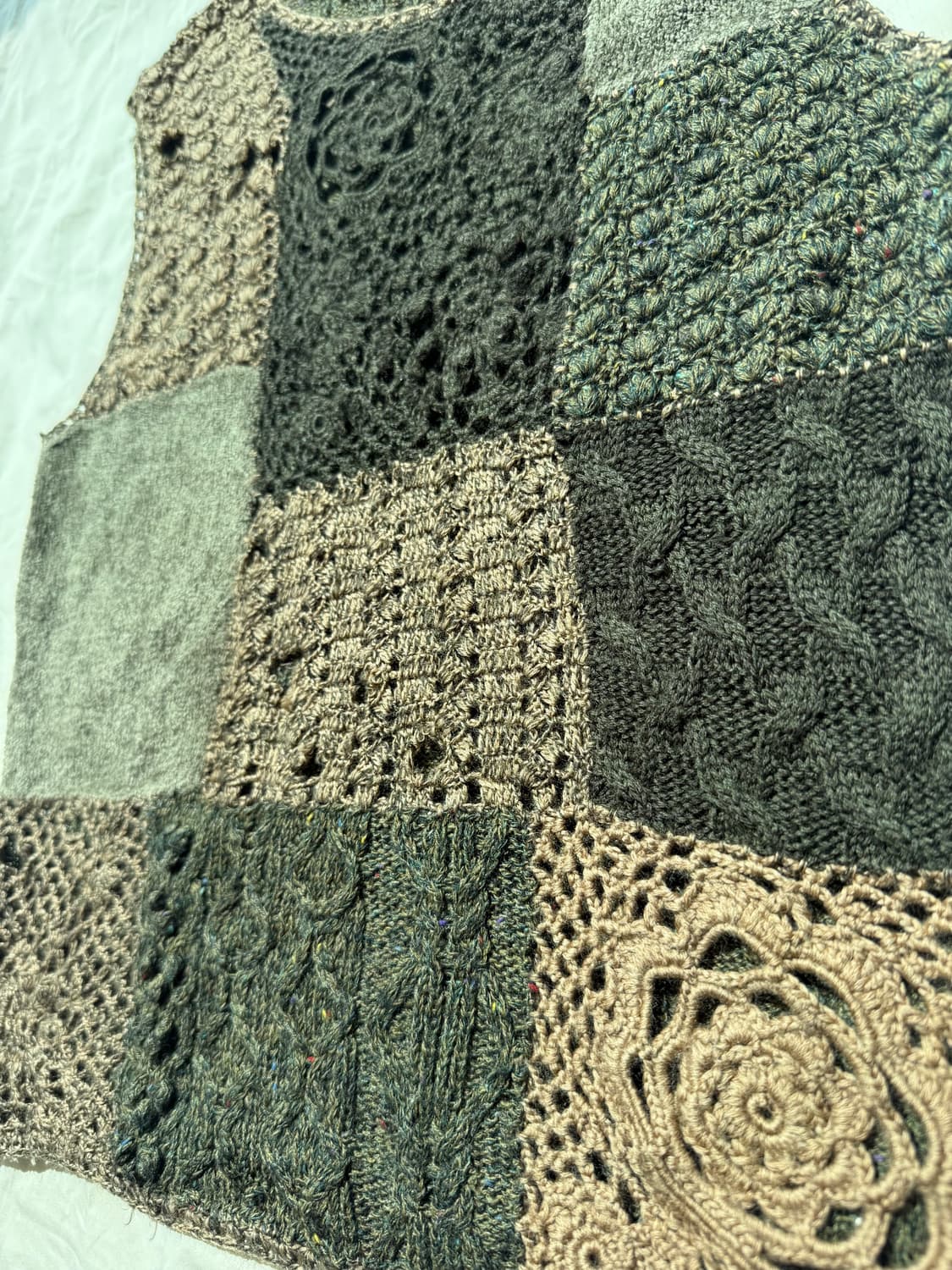 브라운 니트 베스트 상품이미지2