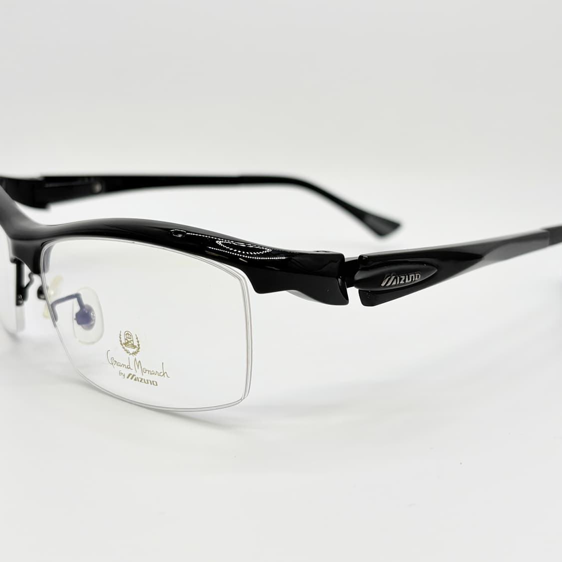 MIZUNO 미즈노 블랙 고글 반무테 안경 상품이미지4