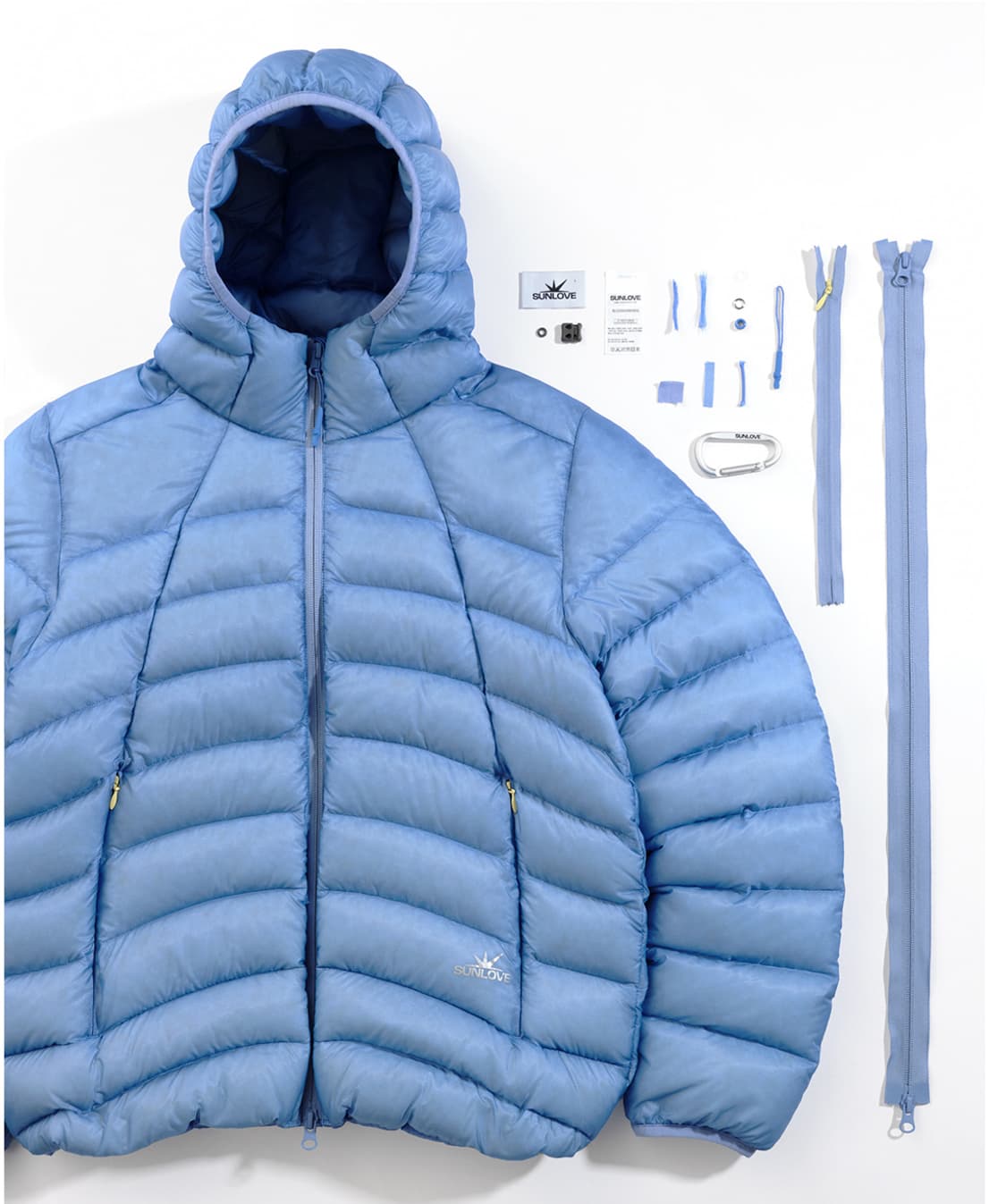 썬러브 패딩 라이트블루 M 새상품팔아요 상품이미지1