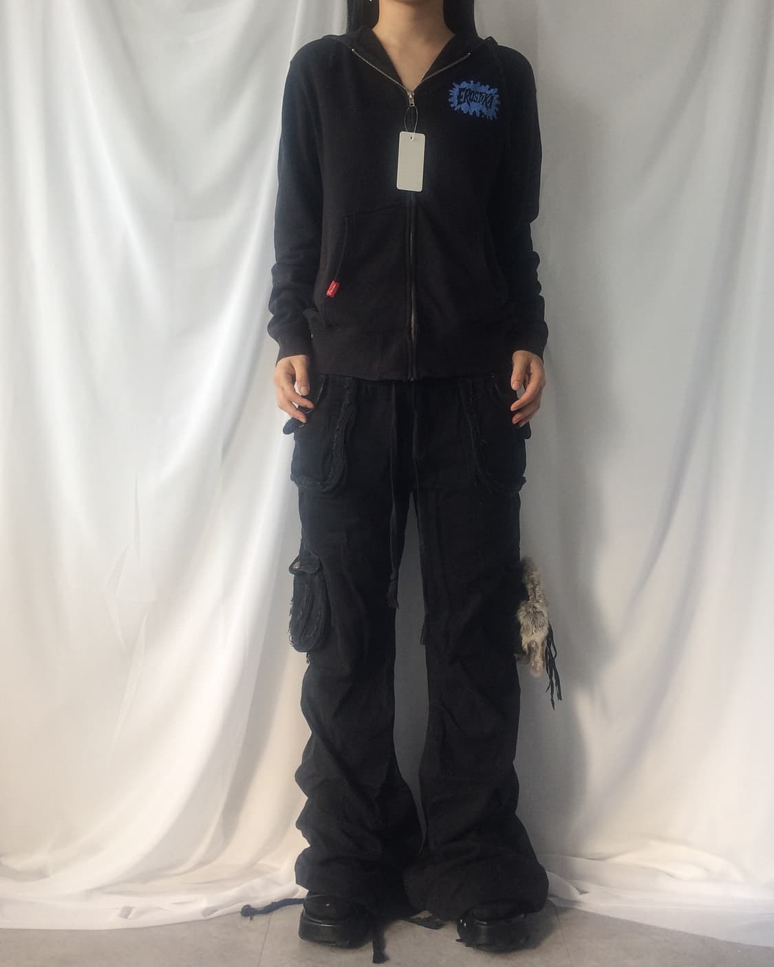 Back printing point hood zip up 상품이미지5