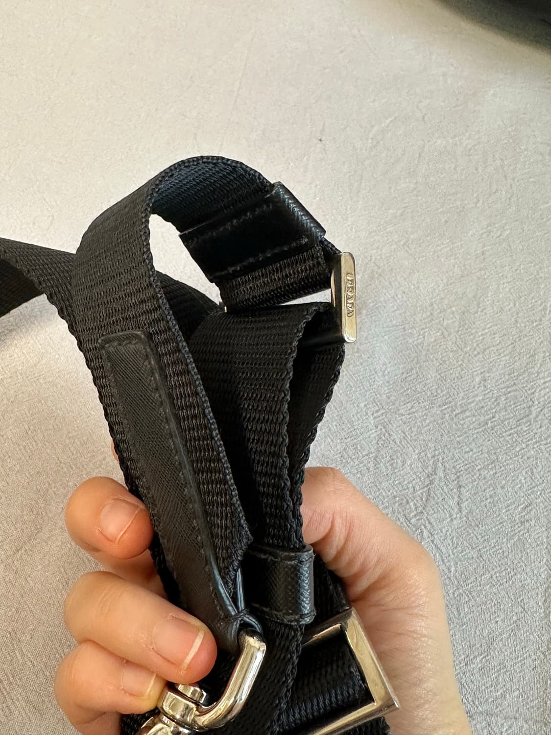 프라다 블랙 포코노 서류 가방 나일론 사피아노 상품이미지6