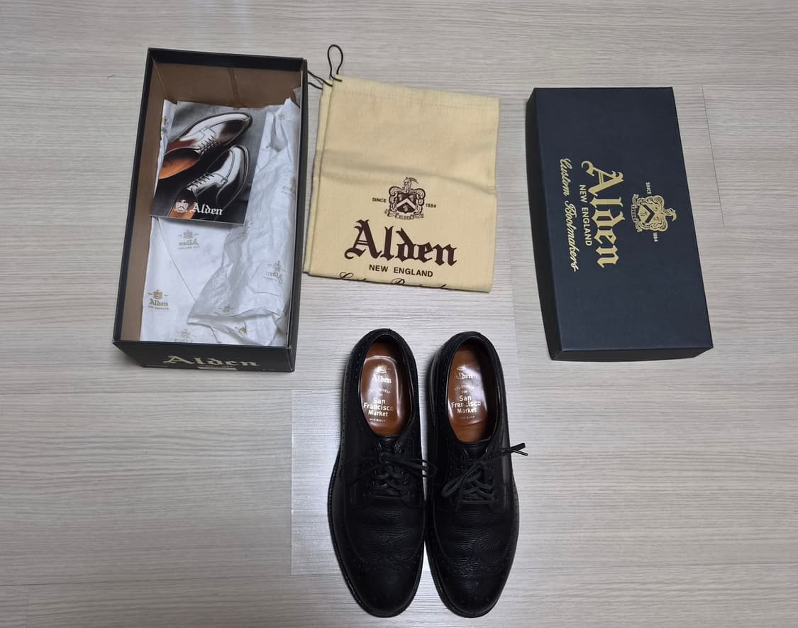 알든 그레인레더 롱윙 블랙 상품이미지1