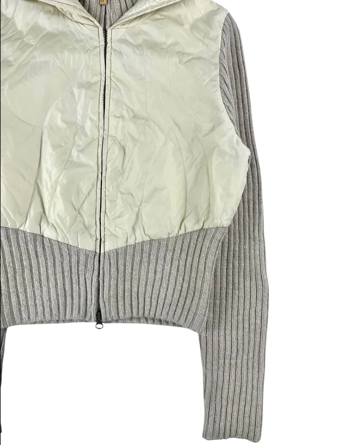 Verseau 빈티지 패딩 니트 집업 후드 상품이미지4