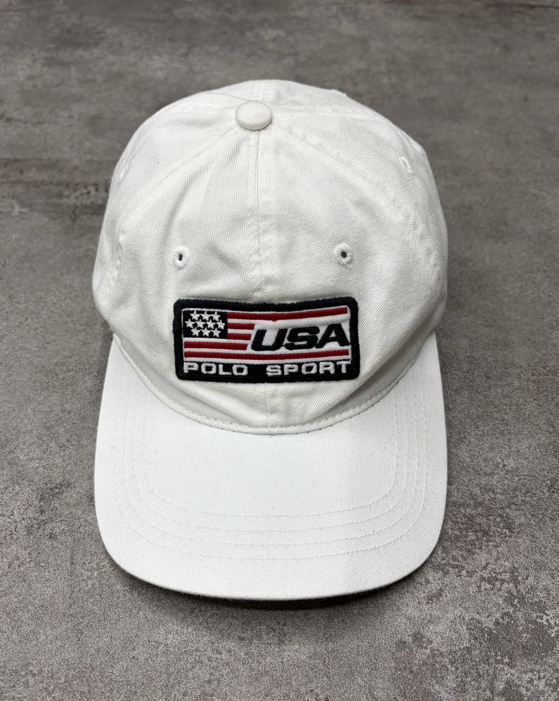 90s 폴로 스포츠 랄프로렌 USA 볼캡 화이트 상품이미지1