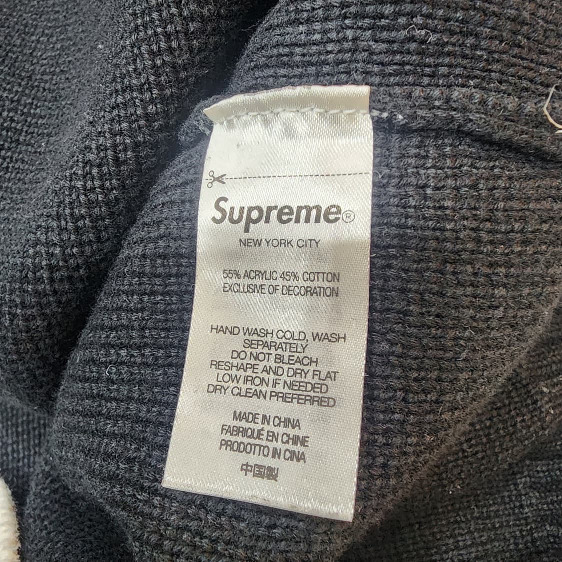 슈프림 투톤 후드 블랙 XL 상품이미지9