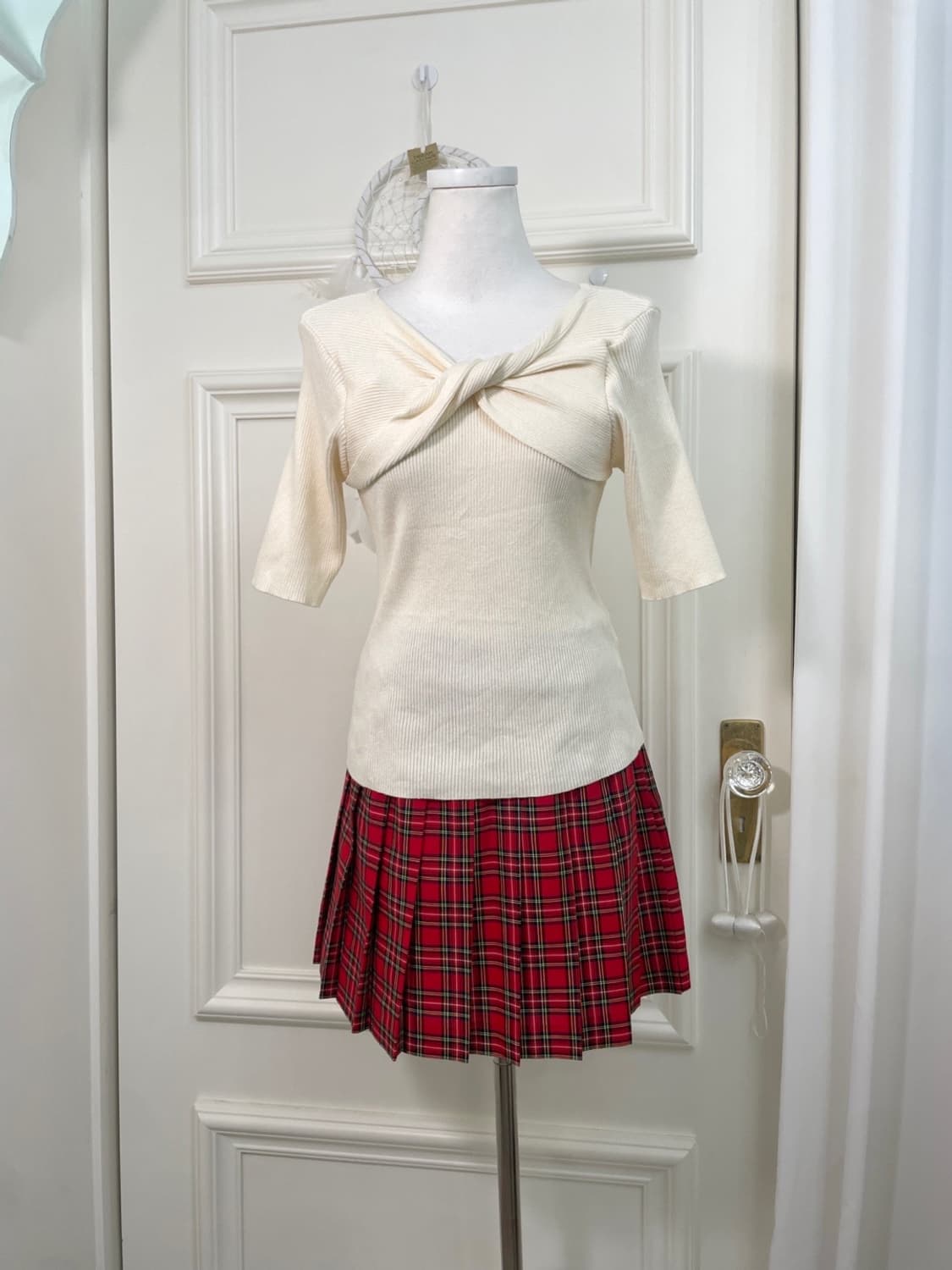 red check pleats mini skirt 상품이미지9
