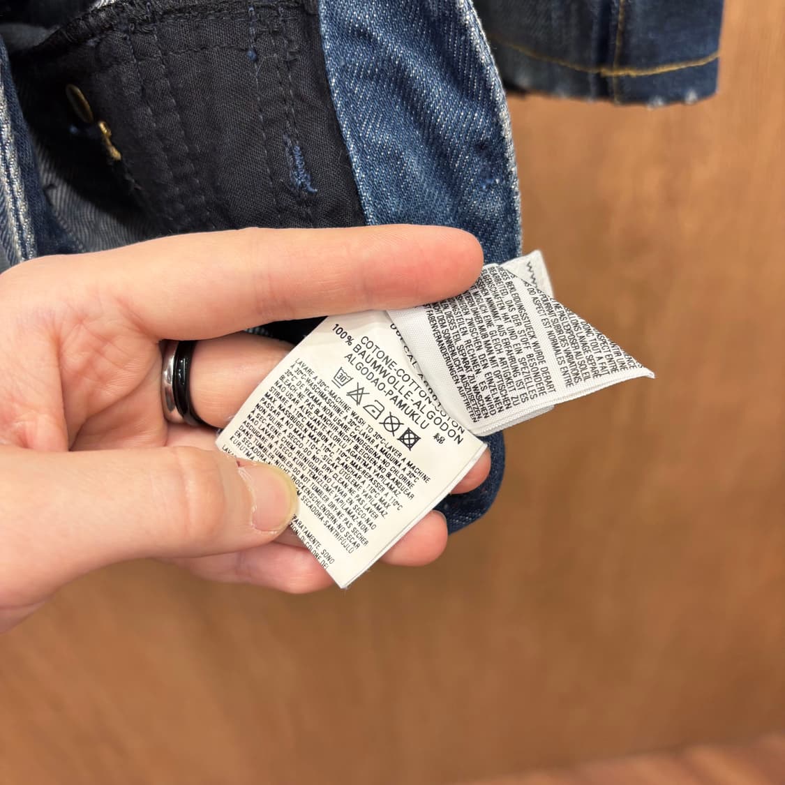 디젤 데님 숏 팬츠 워싱 사선 절개 라인 스티치 포켓 컷팅 디테일 중청 상품이미지9