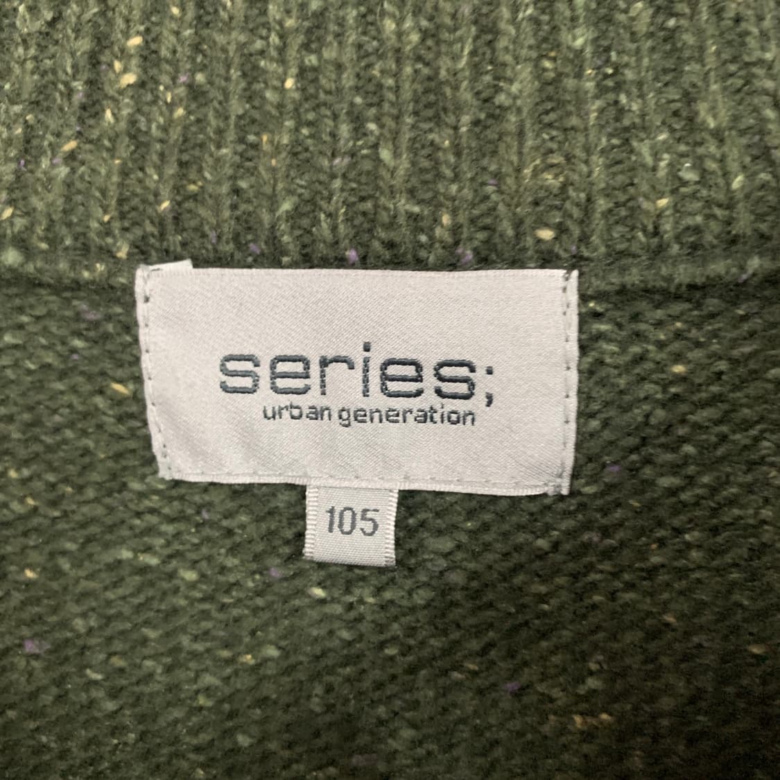 XL 시리즈 하프 버튼넥 엘보우 패치 실크 혼방 니트 상품이미지6