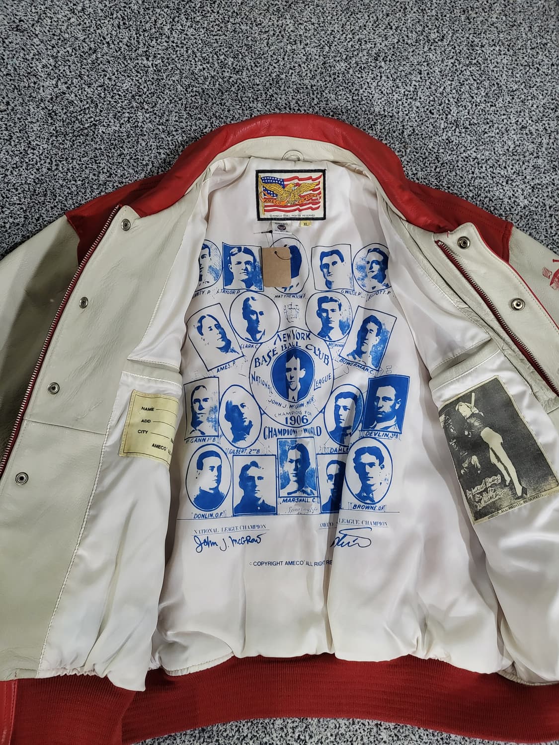 아메코 빈티지 가죽 스타디움 자켓 상품이미지2