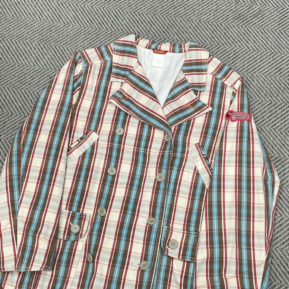 오일릴리 스트라이프 더블 버튼 자켓 v0110 상품이미지3