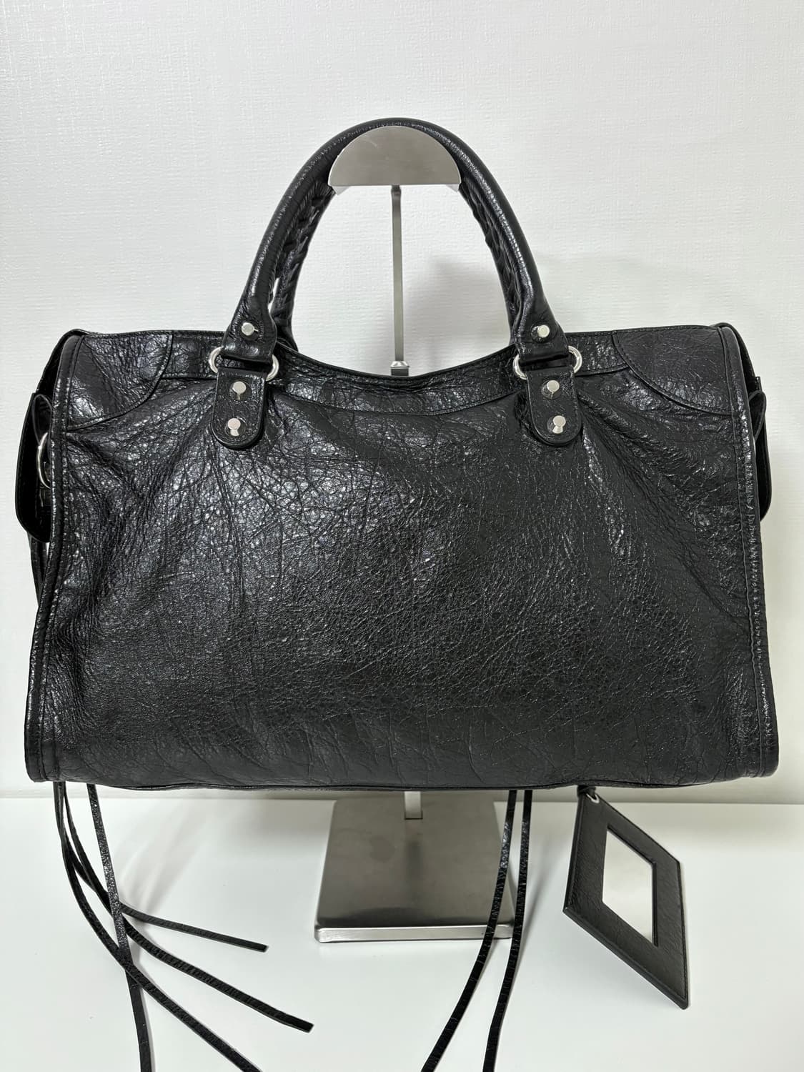 발렌시아가 시티 모터백 블랙 상품이미지4