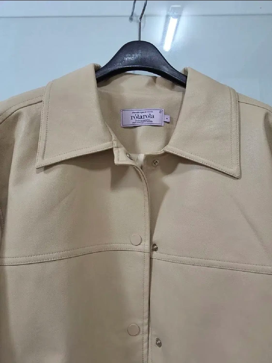 rolarola 로라로라 베이지 레더 자켓 상품이미지3