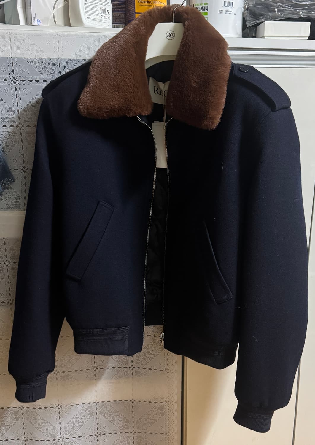 렉토 에폴렛 버진 울 블렌드 점퍼 M사이즈 상품이미지2