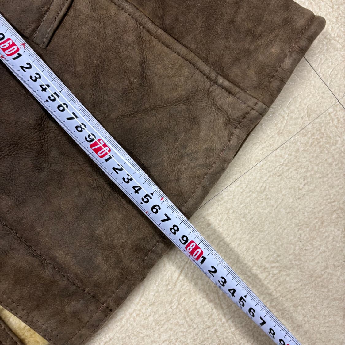 빈티지 양털 브라운 무스탕 자켓 상품이미지5