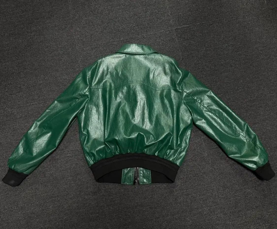 렉토 딥그린 레더 자켓(쌈디 착용) 상품이미지3