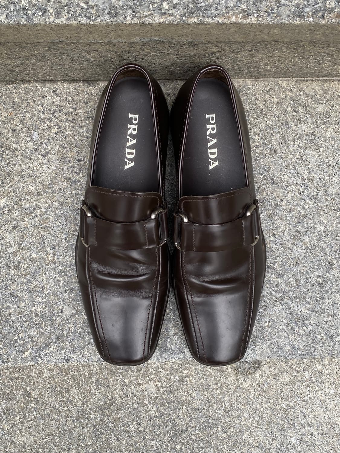 Prada 00s square toe buckle loafer 상품이미지5