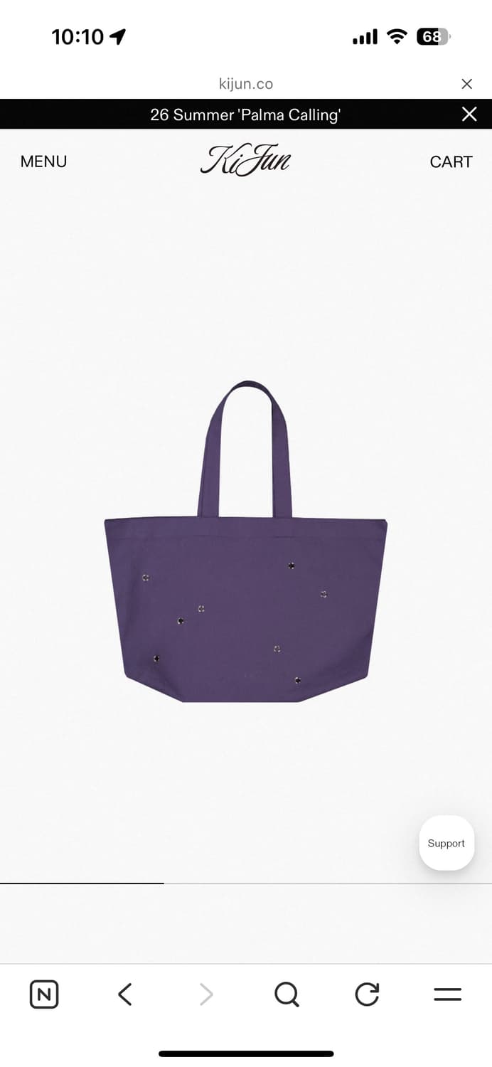 기준 Stud Tote Bag Purple 상품이미지1