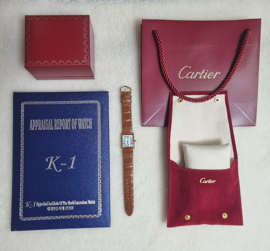 까르띠에 빈티지 탱크머스트 라지 화이트다이얼 핀버클 시계 (남여공용) 상품이미지9