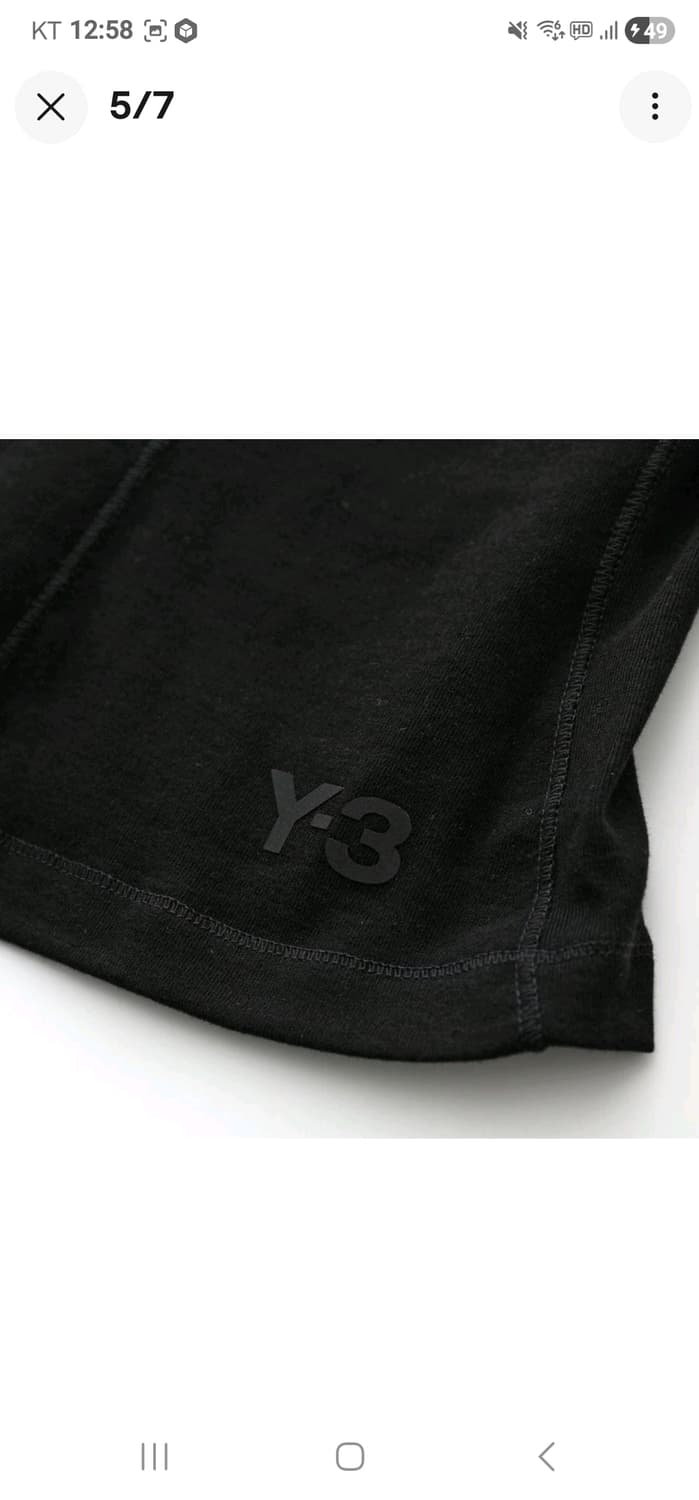 Y-3 핏 롱 슬리브 티 블랙 요지 야마모토 사이즈-S 상품이미지5