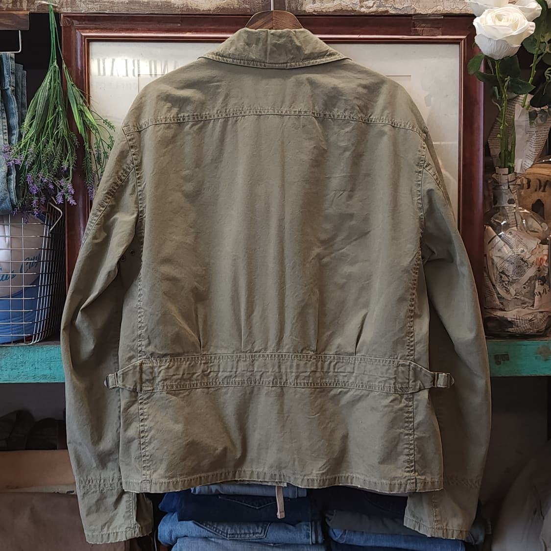 90s 폴로 랄프로렌 밀리터리 필드자켓 모터사이클 그린 L 상품이미지2