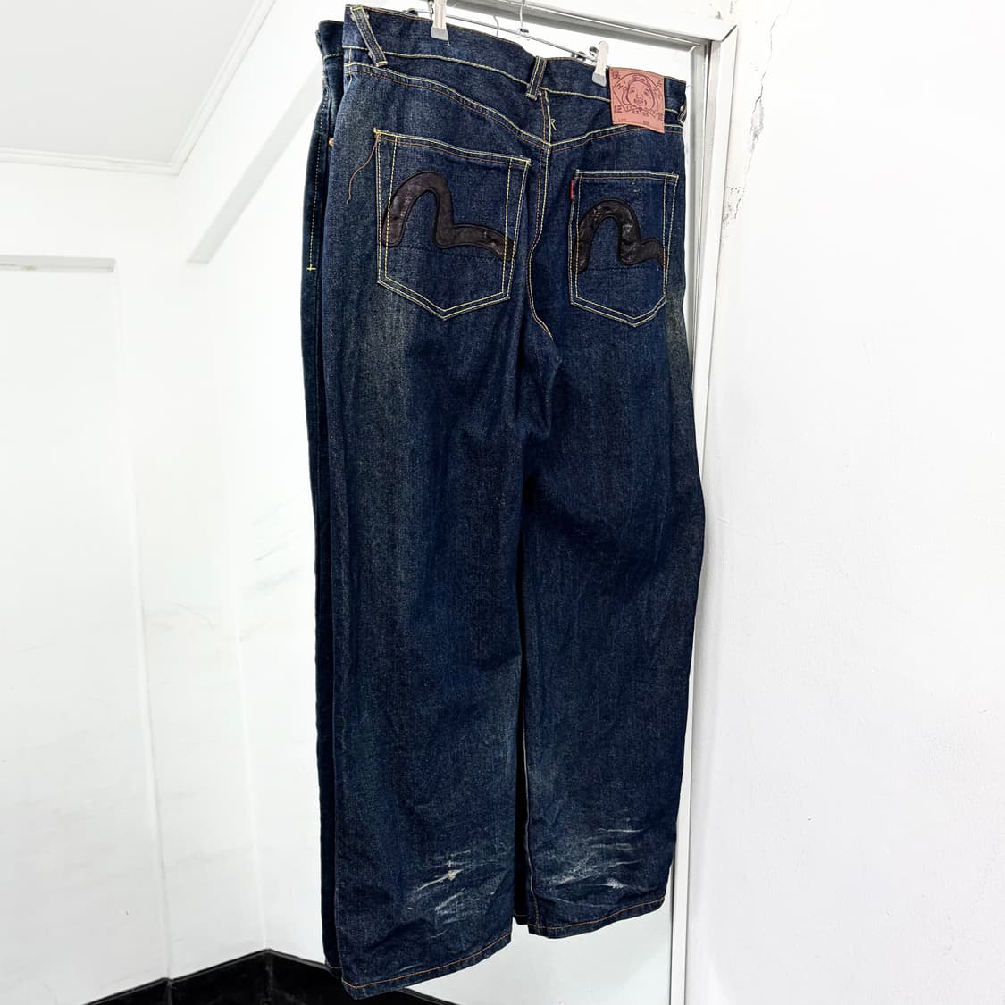 에비수 재팬 페이즐리 빅다이콕 데님 팬츠 상품이미지6