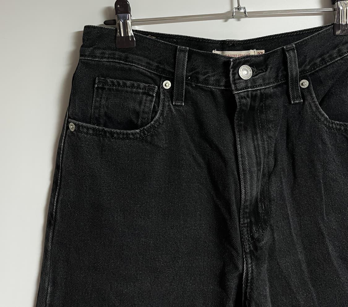 리바이스 흑청 와이드 데님 팬츠 청바지 27 상품이미지4