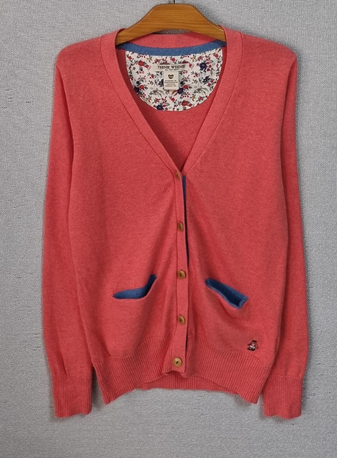 90) 티니위니 핑크 코튼100% 니트 가디건 상품이미지1