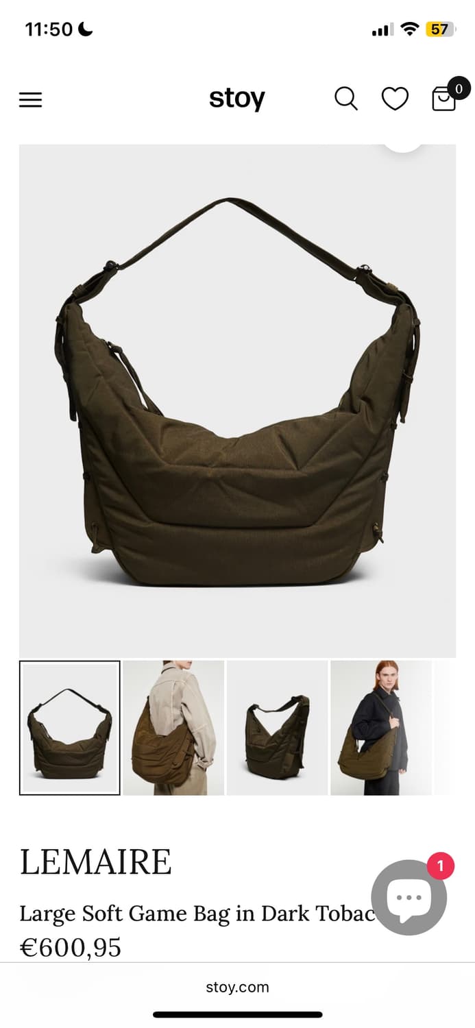 [새상품] 르메르 게임백 라지 다크 토바코 , 다크토바코 상품이미지1