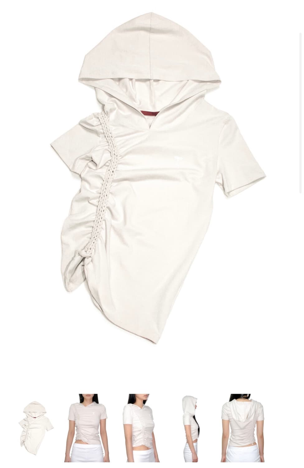 taae Tense Braided Hoodie T-shirt 003 상품이미지1
