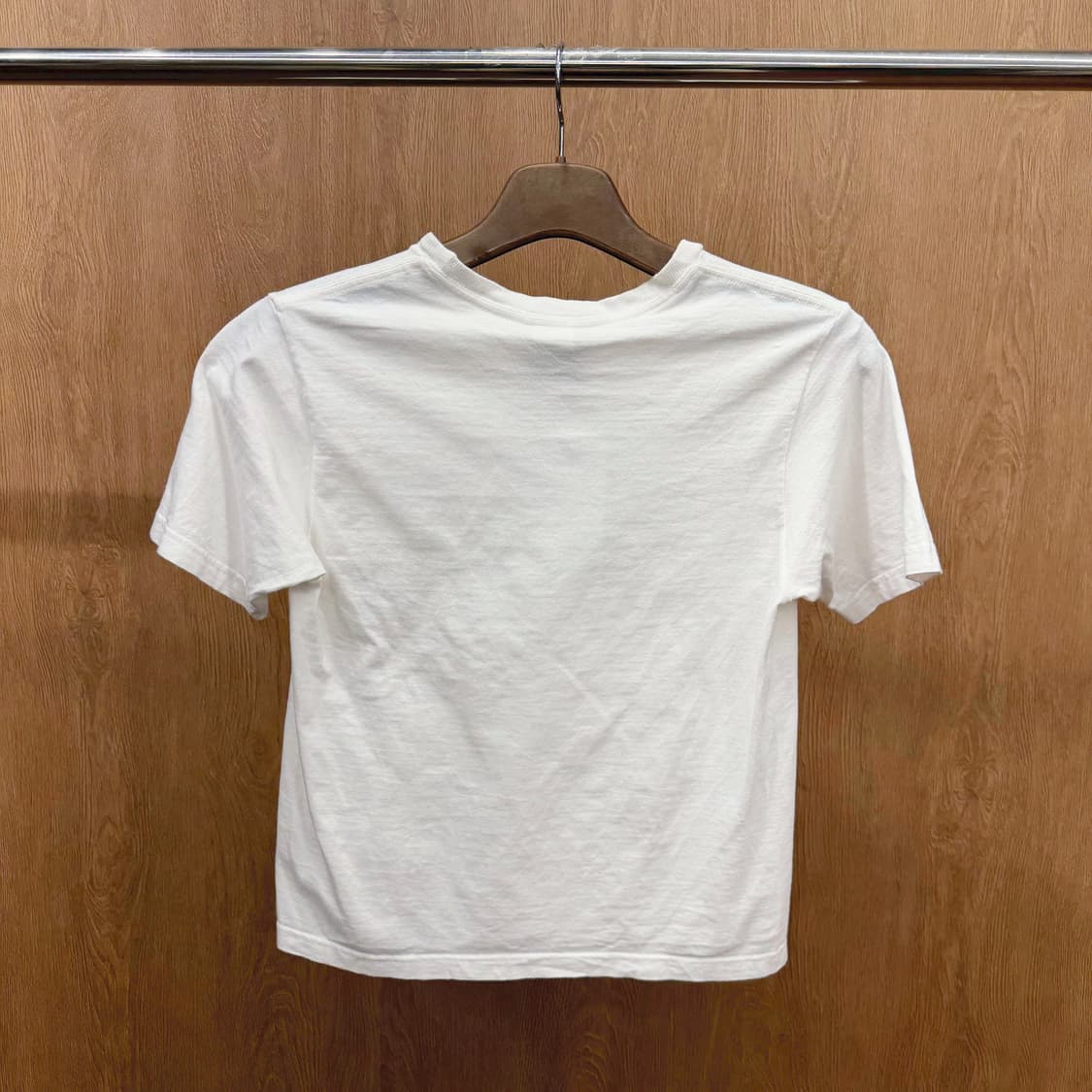 폴로 진스 코튼 반팔 티셔츠 로고 프린팅 라운드넥 디테일 화이트 상품이미지3