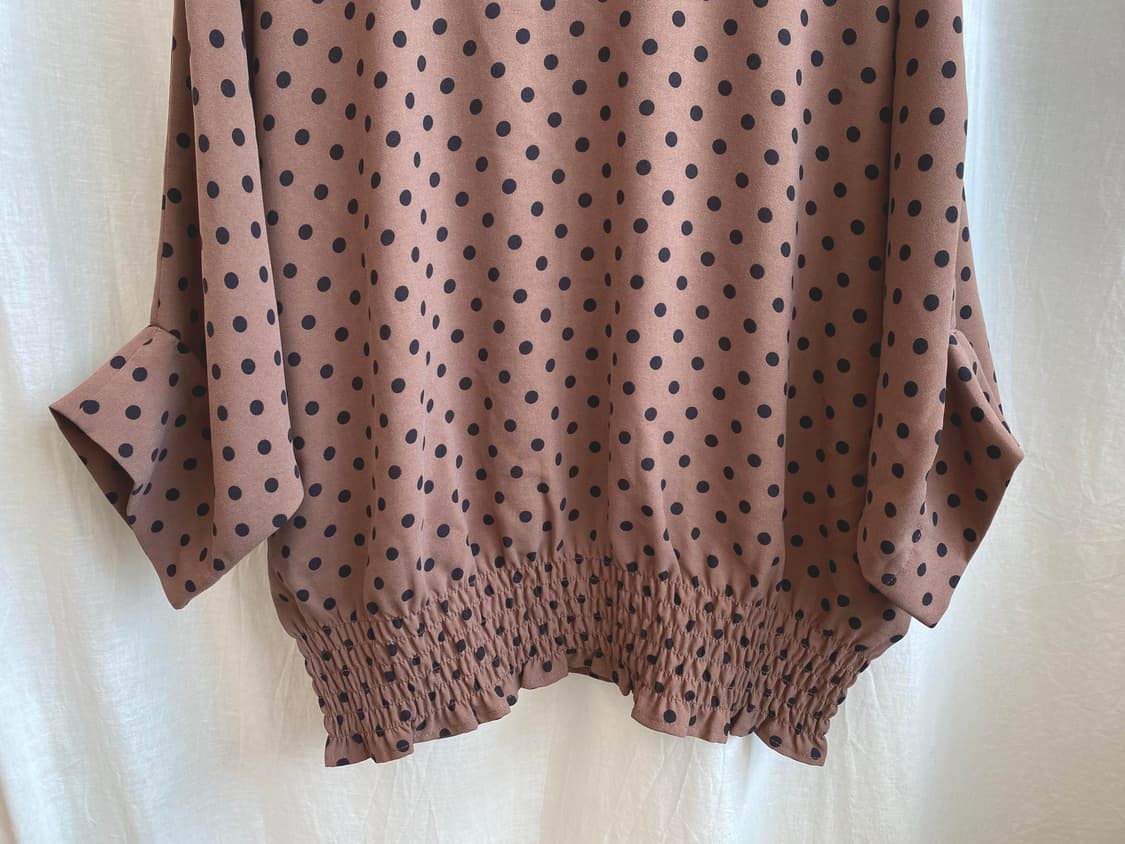 브릭 도트 블라우스(M) 상품이미지5