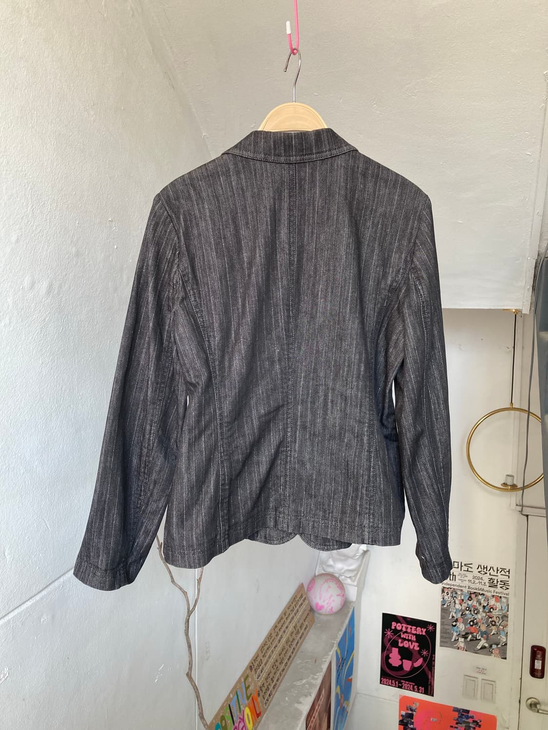 빈티지 에스닉 스트라이프 반짝이 자켓 상품이미지5