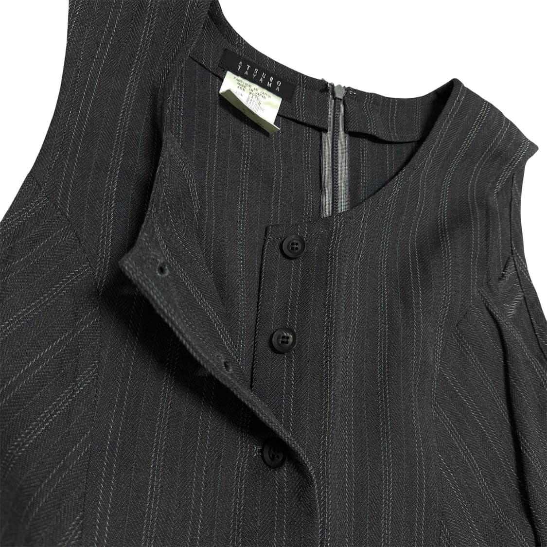 ATSURO TAYAMA 핀스트라이프 슬리브리스 원피스 상품이미지4