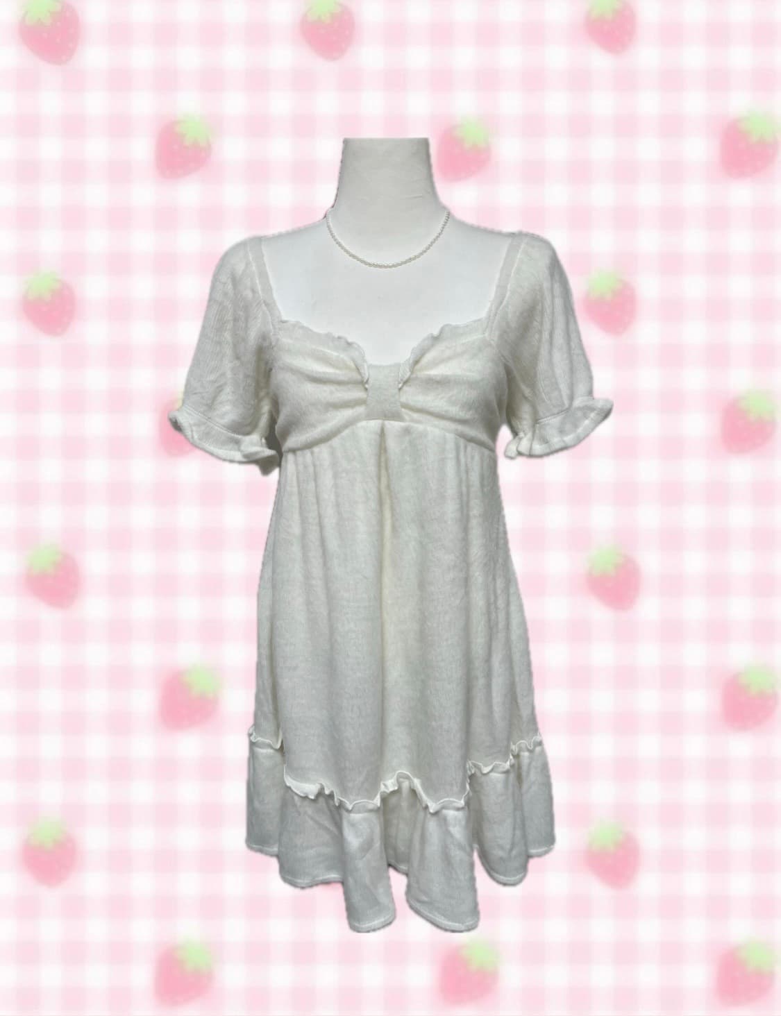 리즈리사 화이트퍼 미디 원피스 달천깔라떼갸루핀터레스트핀터깔히메갸루입질연 상품이미지6