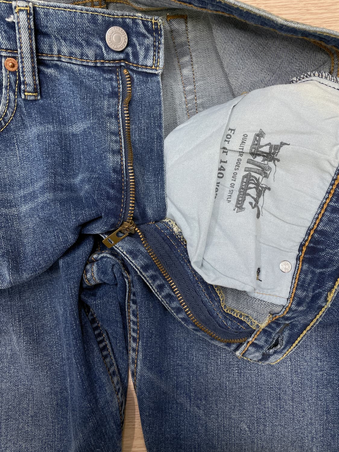 리바이스 510 스키니 생지 워싱 데님 상품이미지5