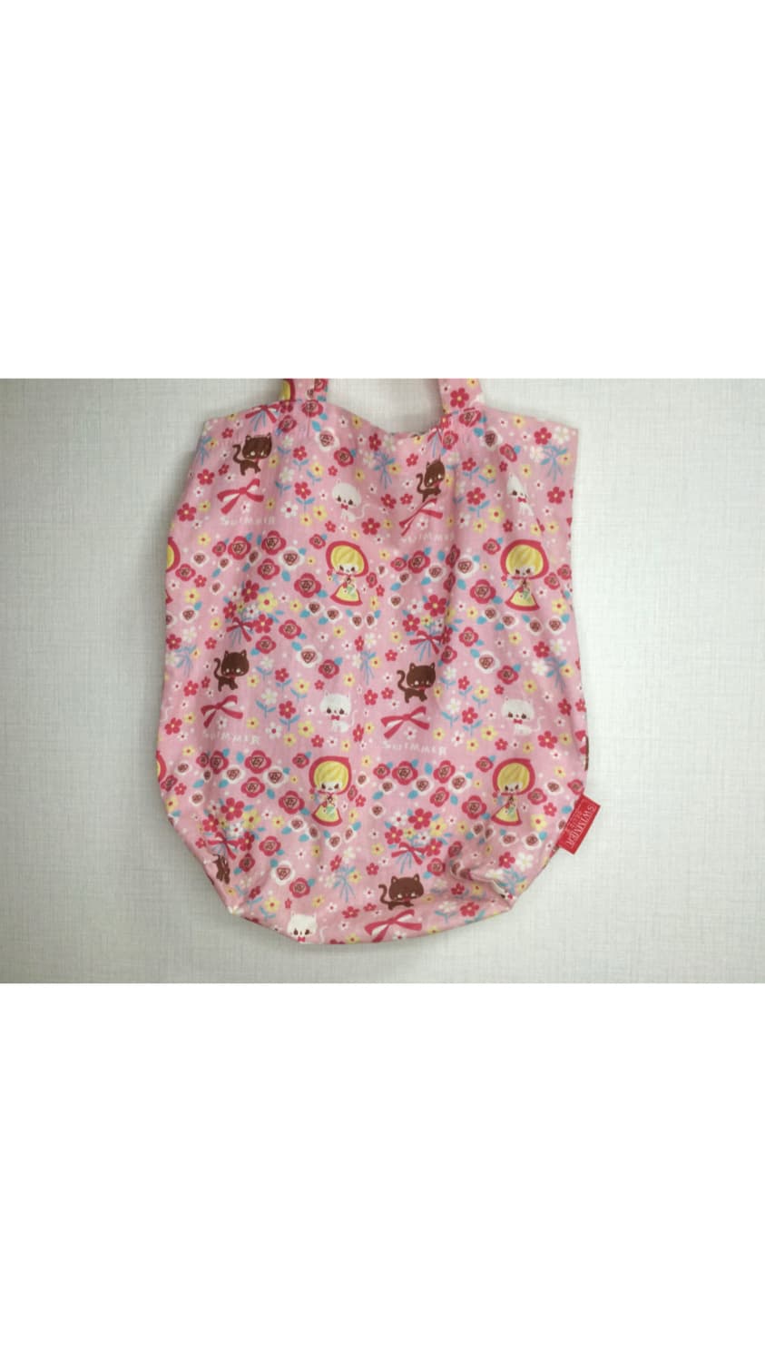 Swimmer 스위머 핑크 프린팅 모리걸 에코백 숄더백 상품이미지2