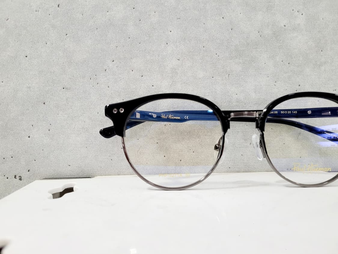 폴휴먼 안경 PHF-5271A 블랙원형하금테 안경 상품이미지1